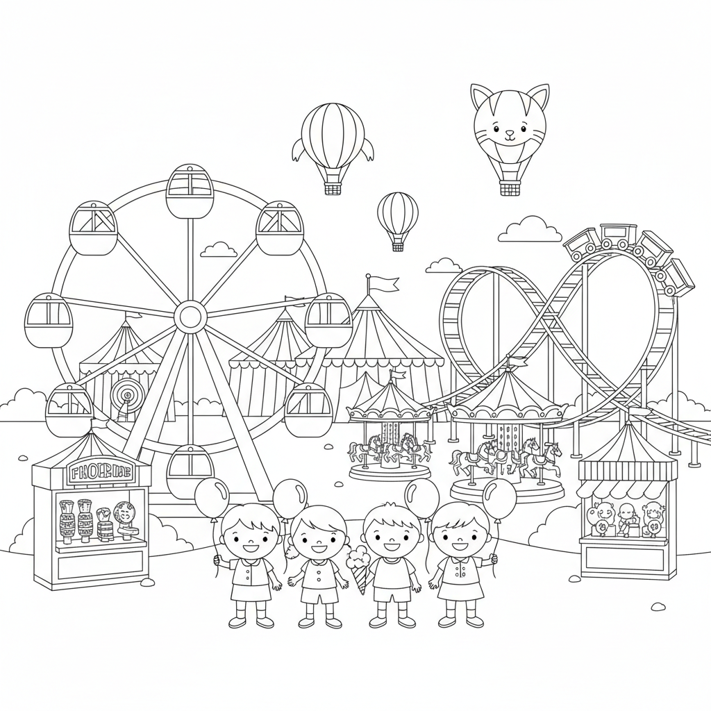Amusement Park coloring page