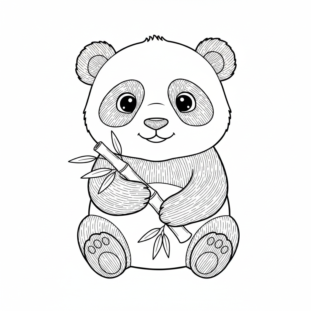Baby Panda coloring page