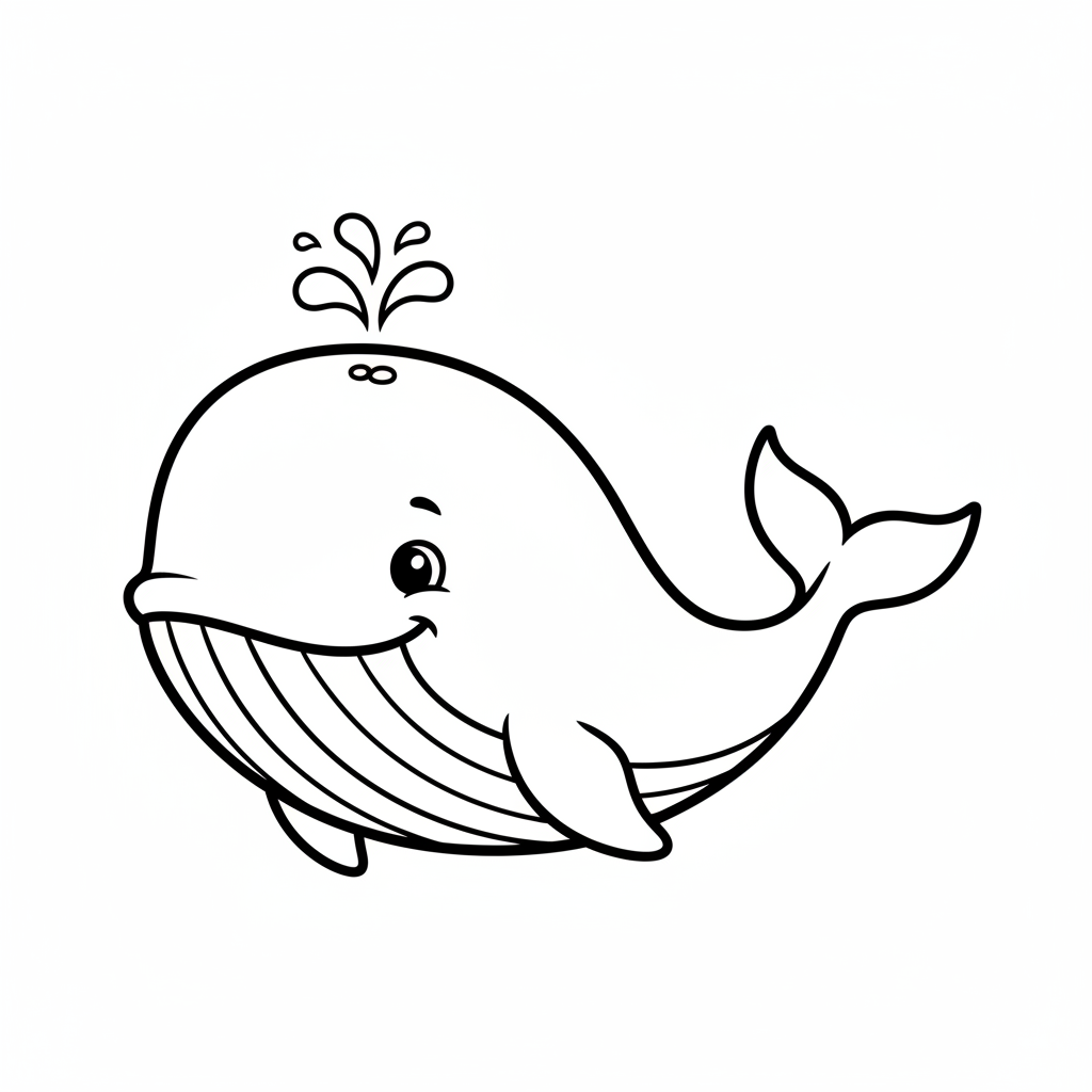 Big Whale coloring page
