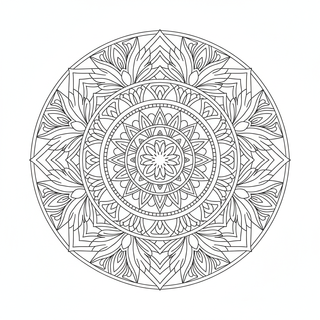 Bird Mandala coloring page