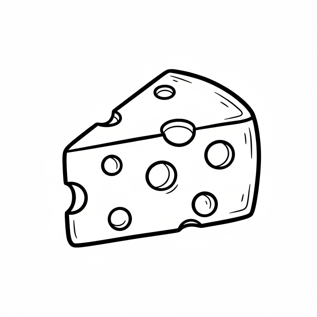 Cheese Wedge coloring page