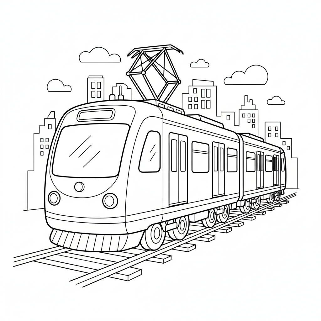 City Train coloring page