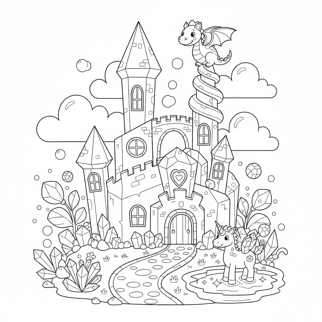 Crystal Castle coloring page