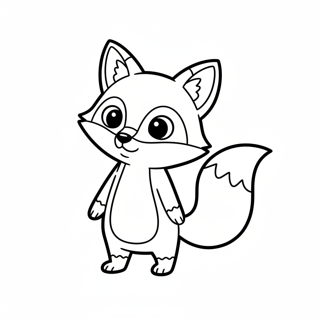 Curious Fox coloring page
