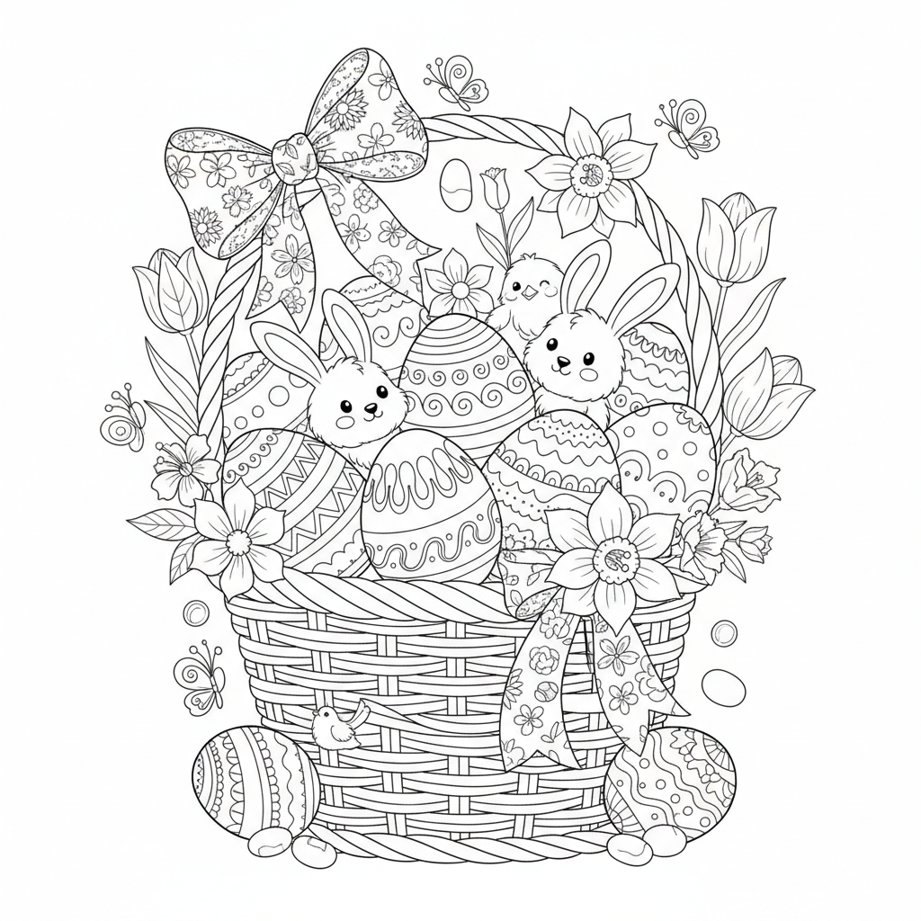 Easter Basket coloring page