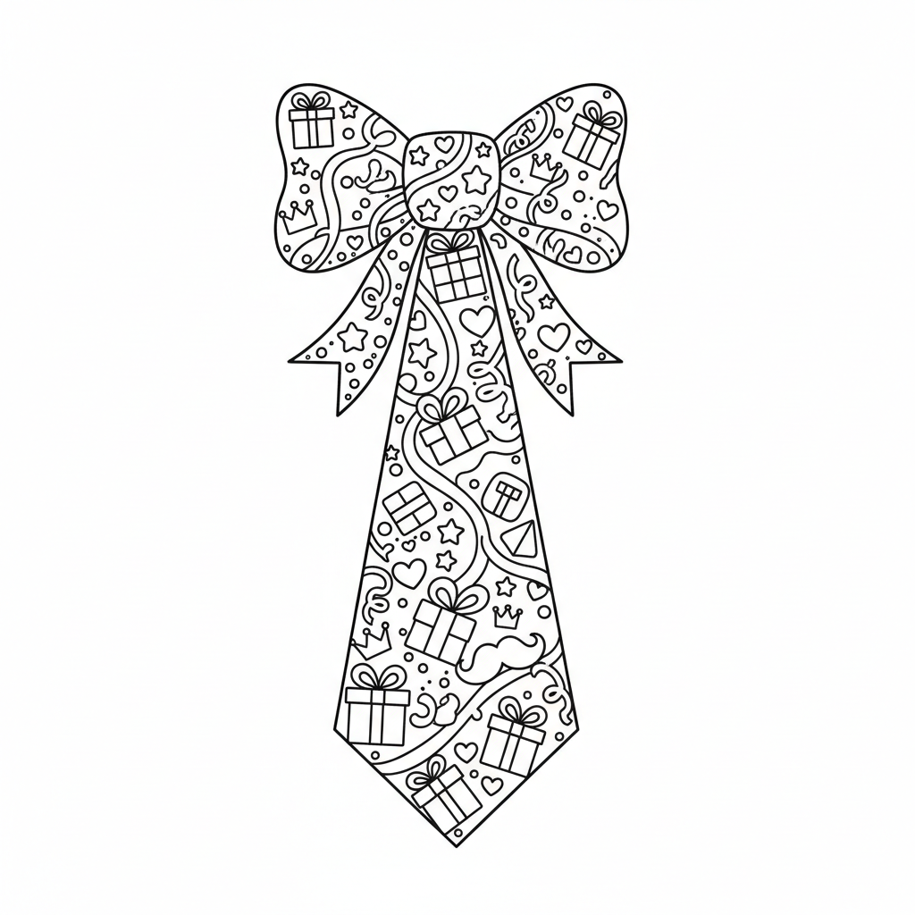Father's Day Tie coloring page