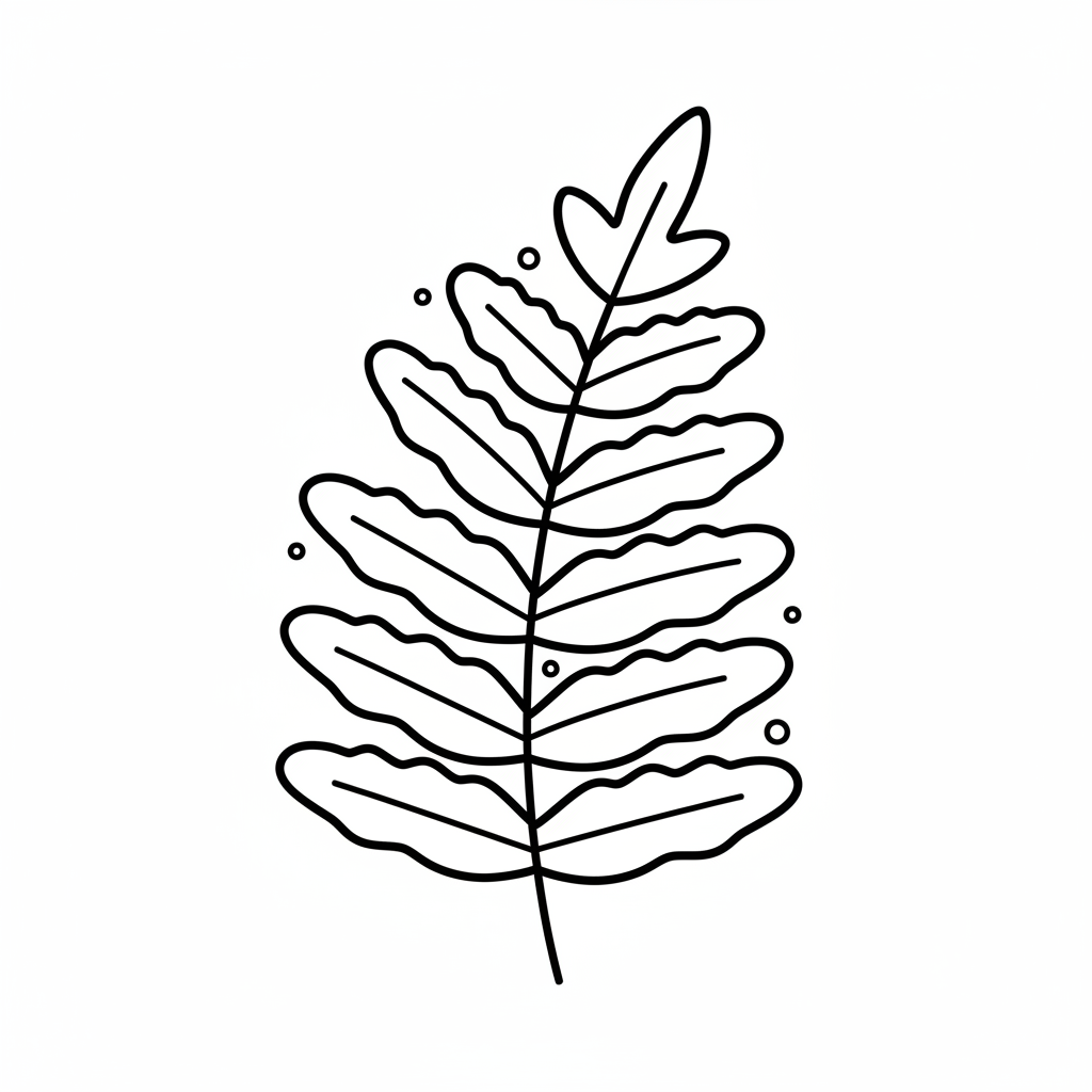 Fern Leaf coloring page