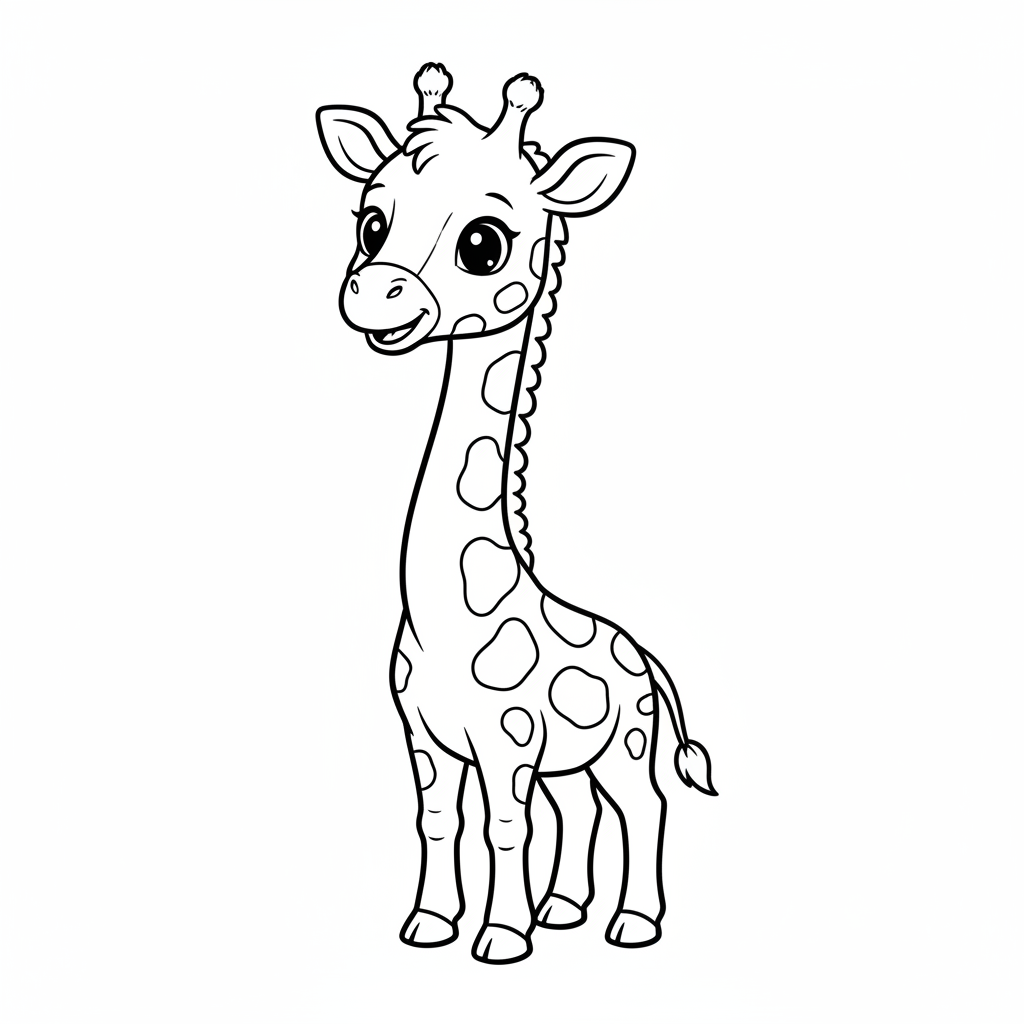 Gentle Giraffe coloring page