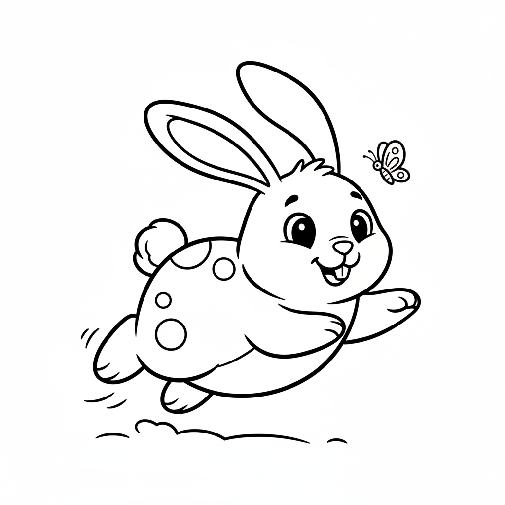 Hopping Rabbit coloring page