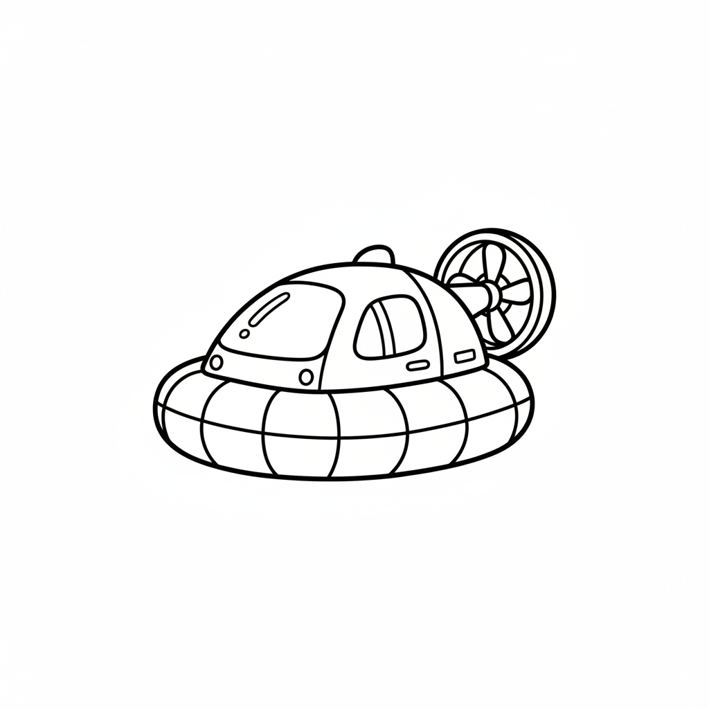 Hovercraft coloring page