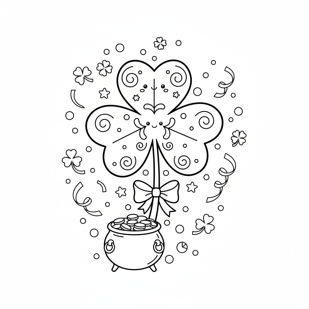 Lucky Shamrock coloring page