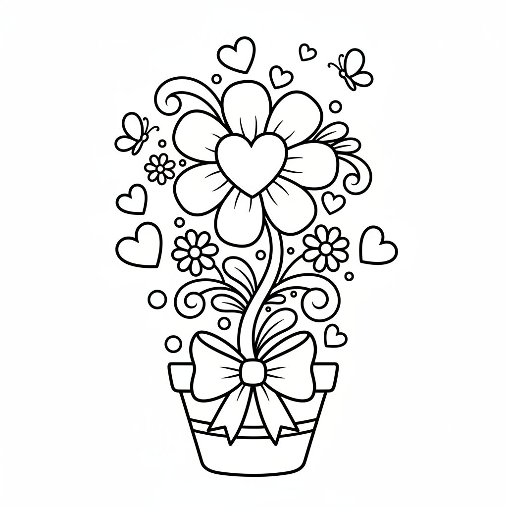 Mother's Day Flower coloring page