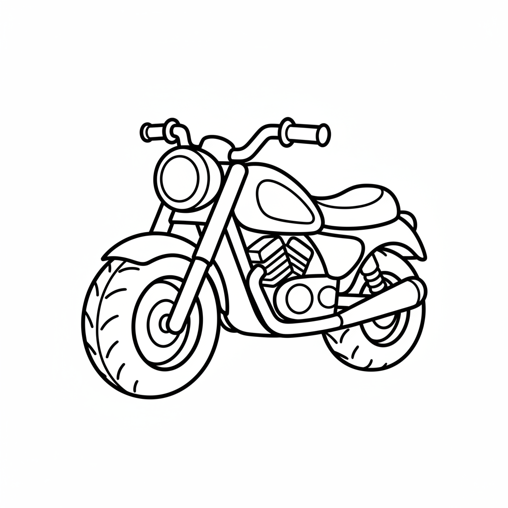 Motorbike coloring page