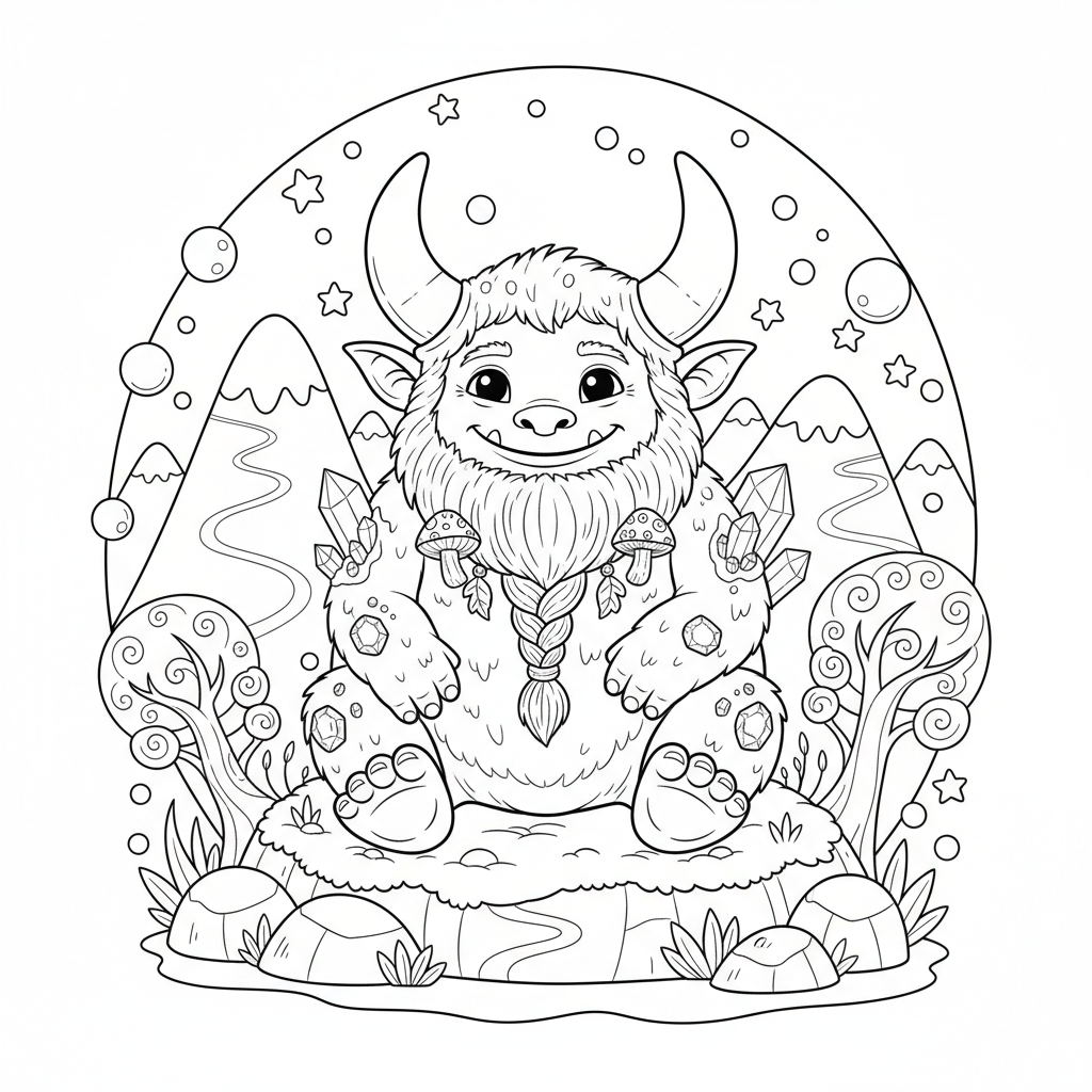 Mountain Troll coloring page