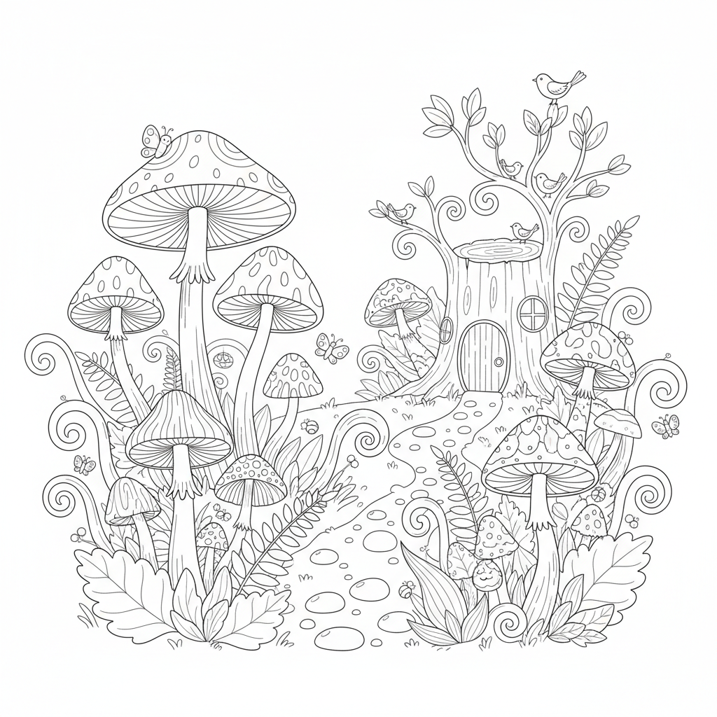 Mushroom Spot coloring page
