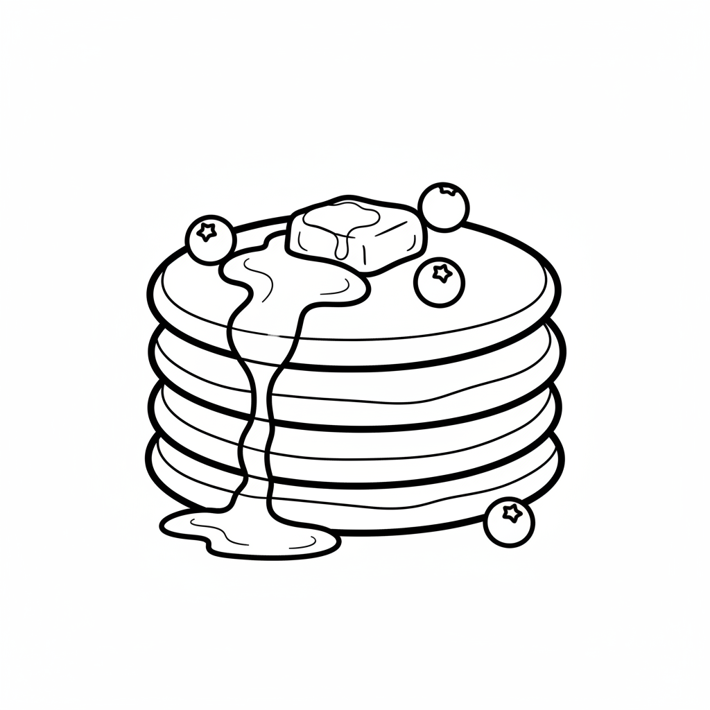 Pancake Stack coloring page
