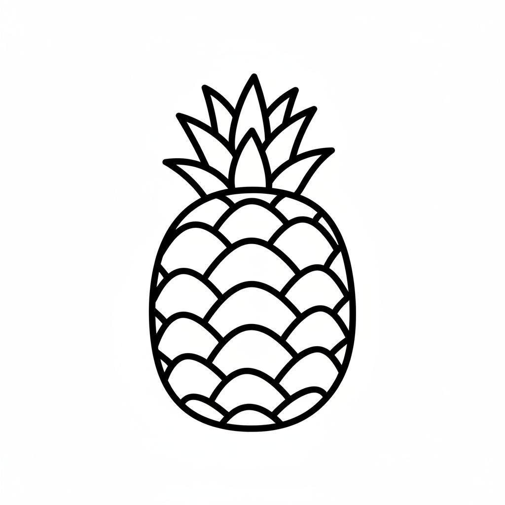 Pineapple coloring page