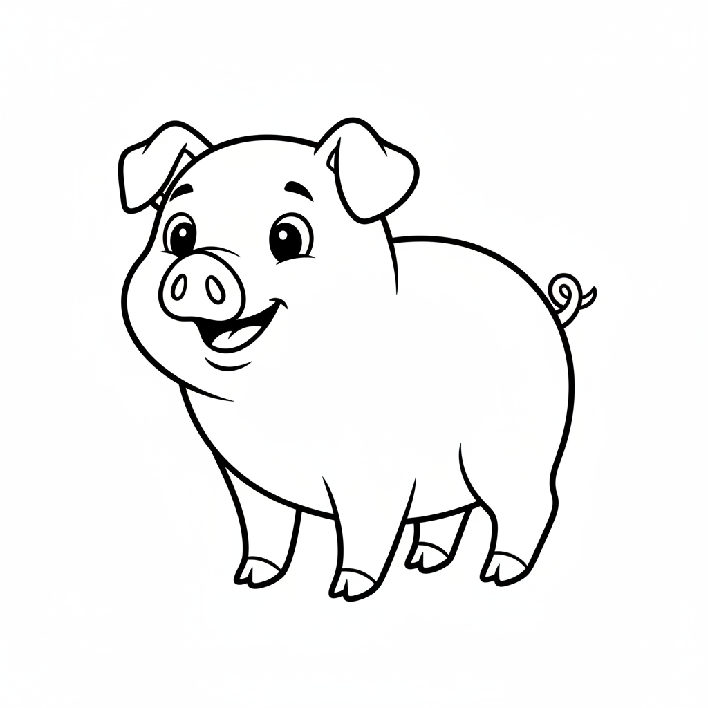 Pink Pig coloring page