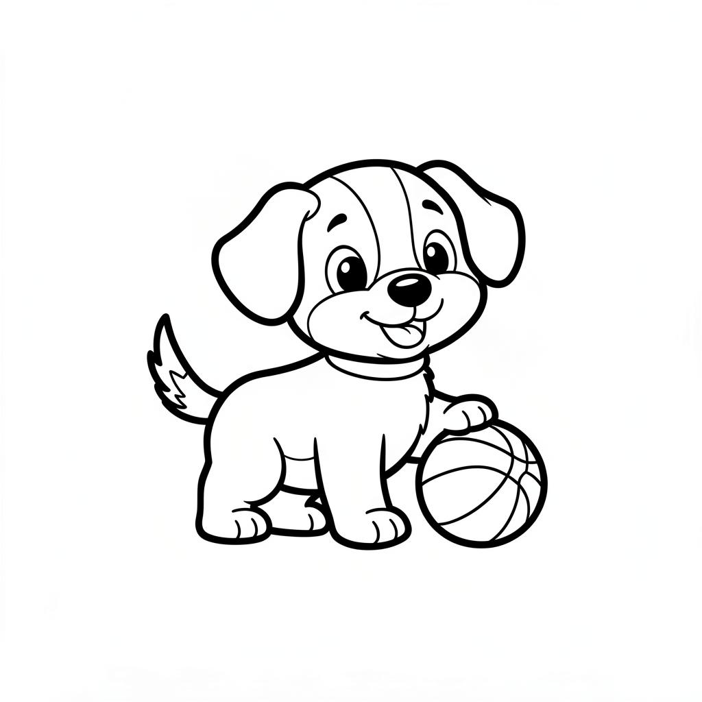 Playful Puppy coloring page