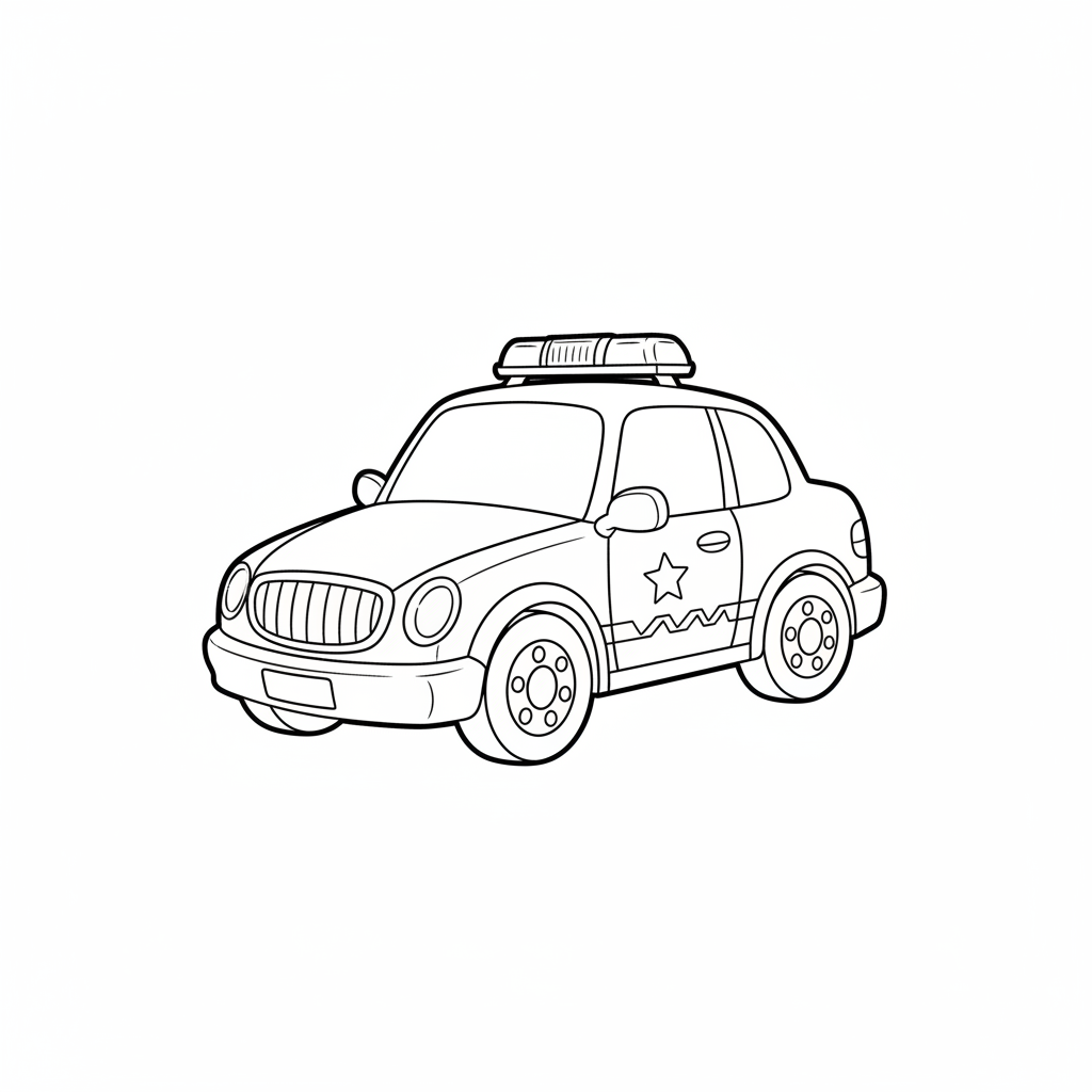 Police Car coloring page