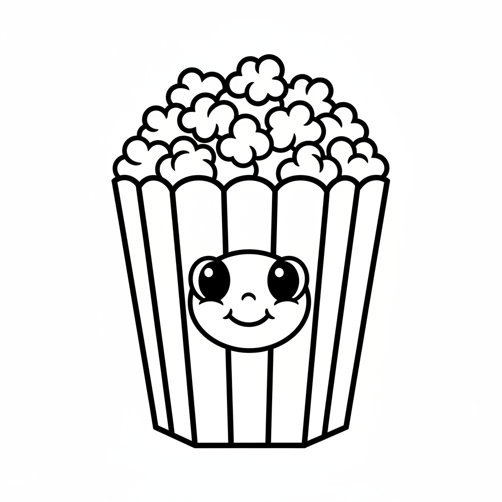 Popcorn Box coloring page