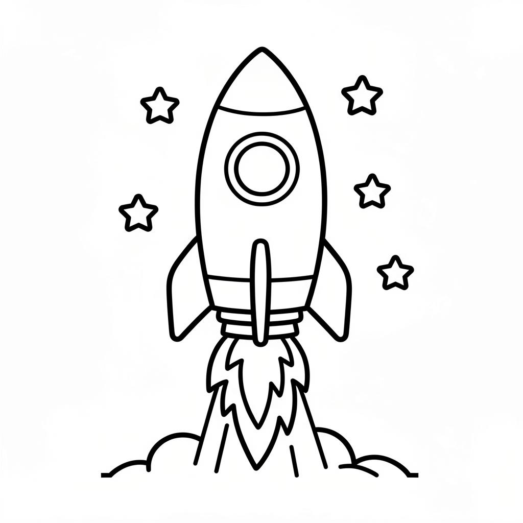Rocket Ship coloring page