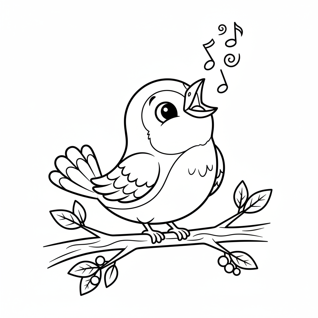 Singing Bird coloring page