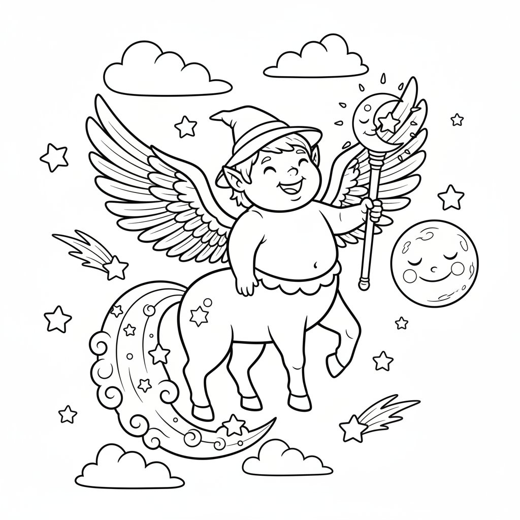 Sky Centaur coloring page
