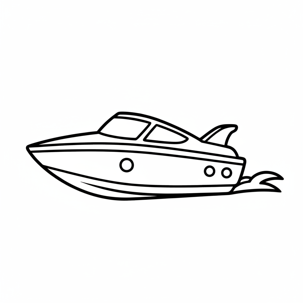 Speed Boat coloring page
