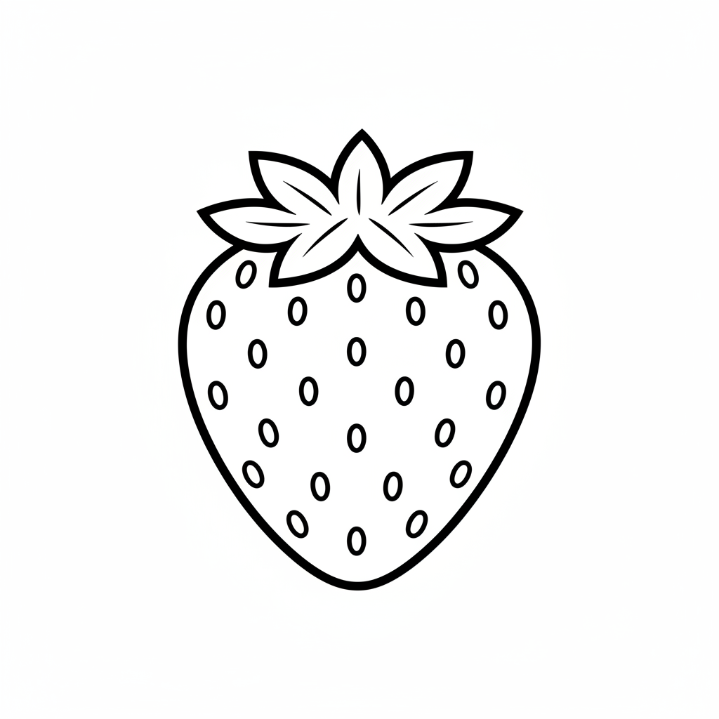 Strawberry coloring page