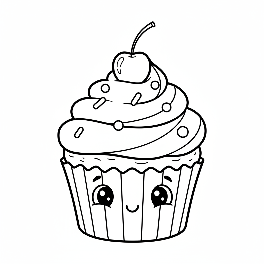 Sweet Cupcake coloring page