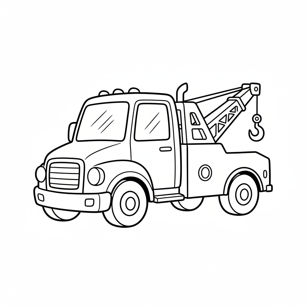 Tow Truck coloring page