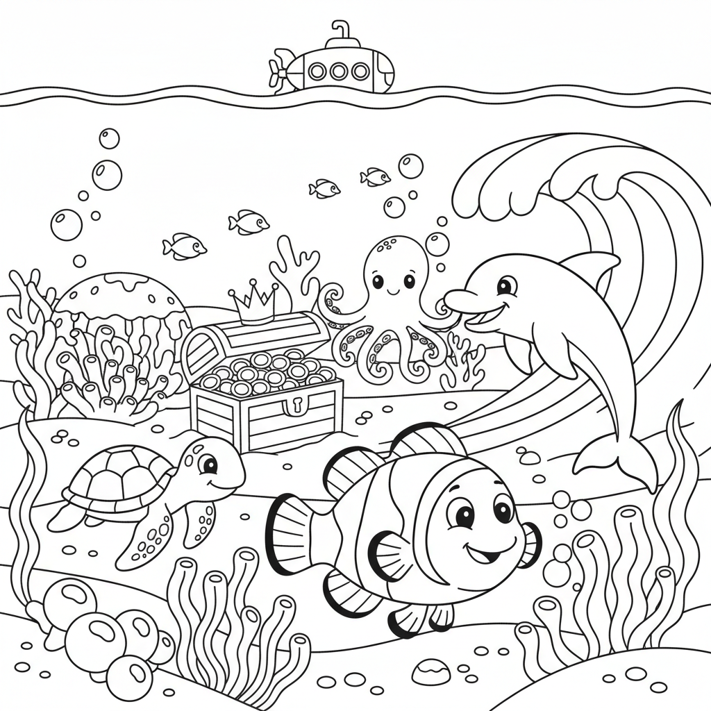 Underwater World coloring page