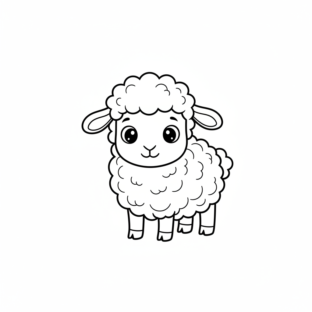 Woolly Sheep coloring page